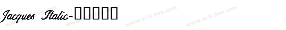 Jacques Italic字体转换